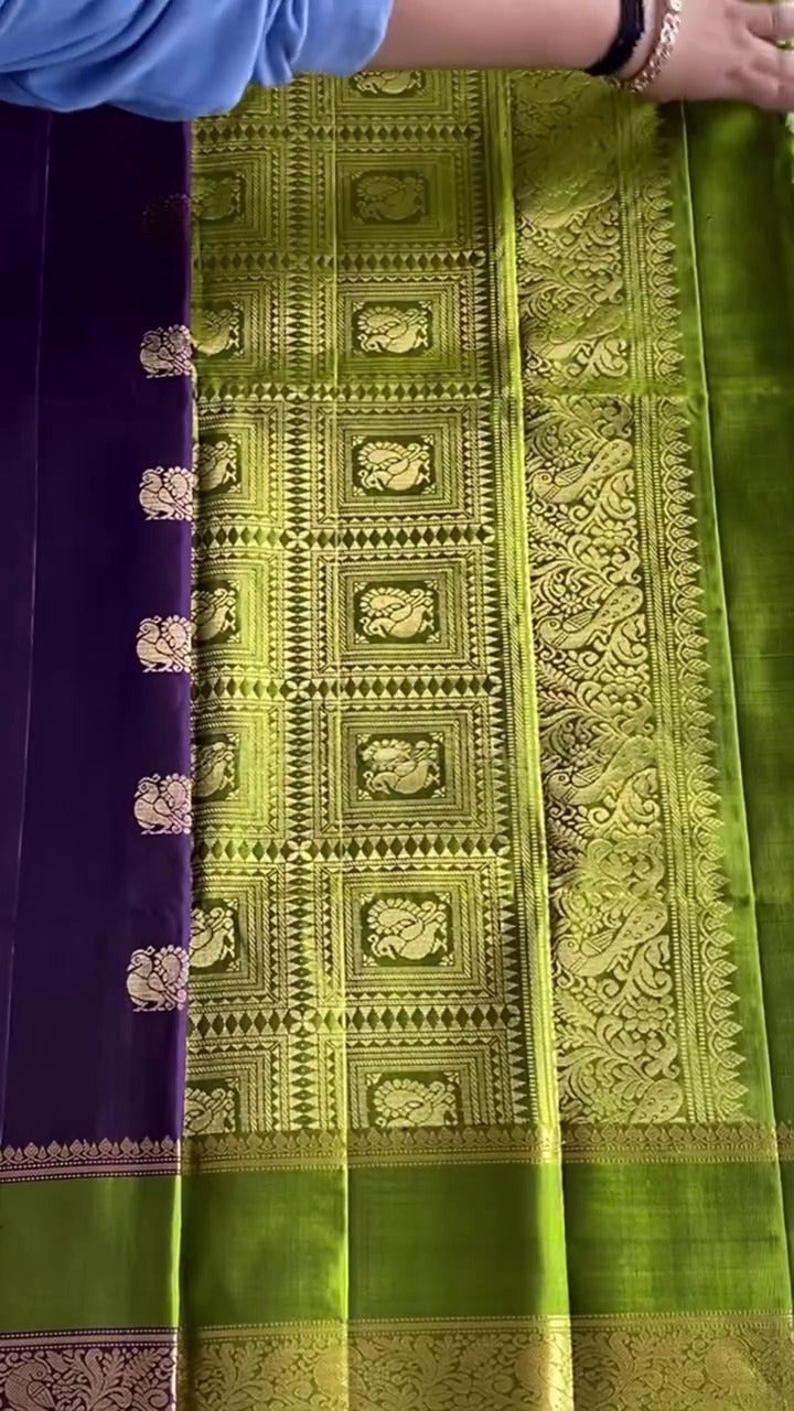 Vibrant Parrot Weave Saree