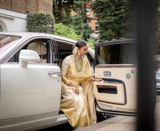 Comfort-Fit Banarasi Inspired Saree Crafted in Smooth Lichi Silk