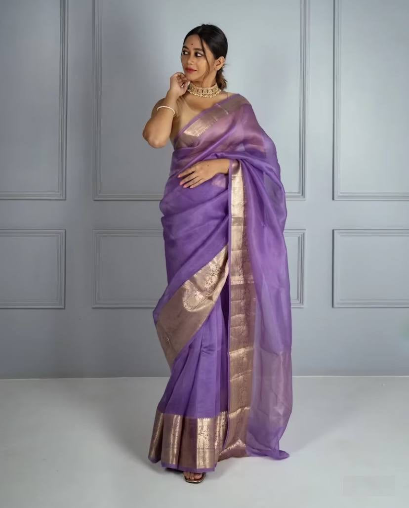 1217-ORGANZA PLAIN PATTU