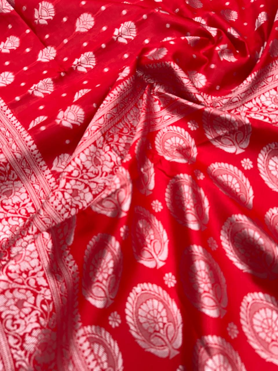 Soft Lichi Silk Organic Banarasi Wedding Saree