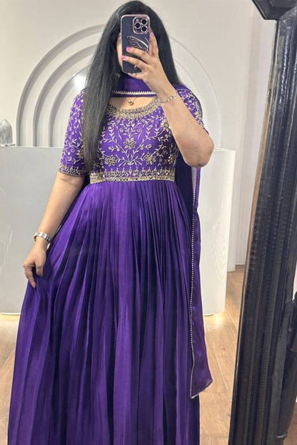 1230-PURPLE ANARKALI