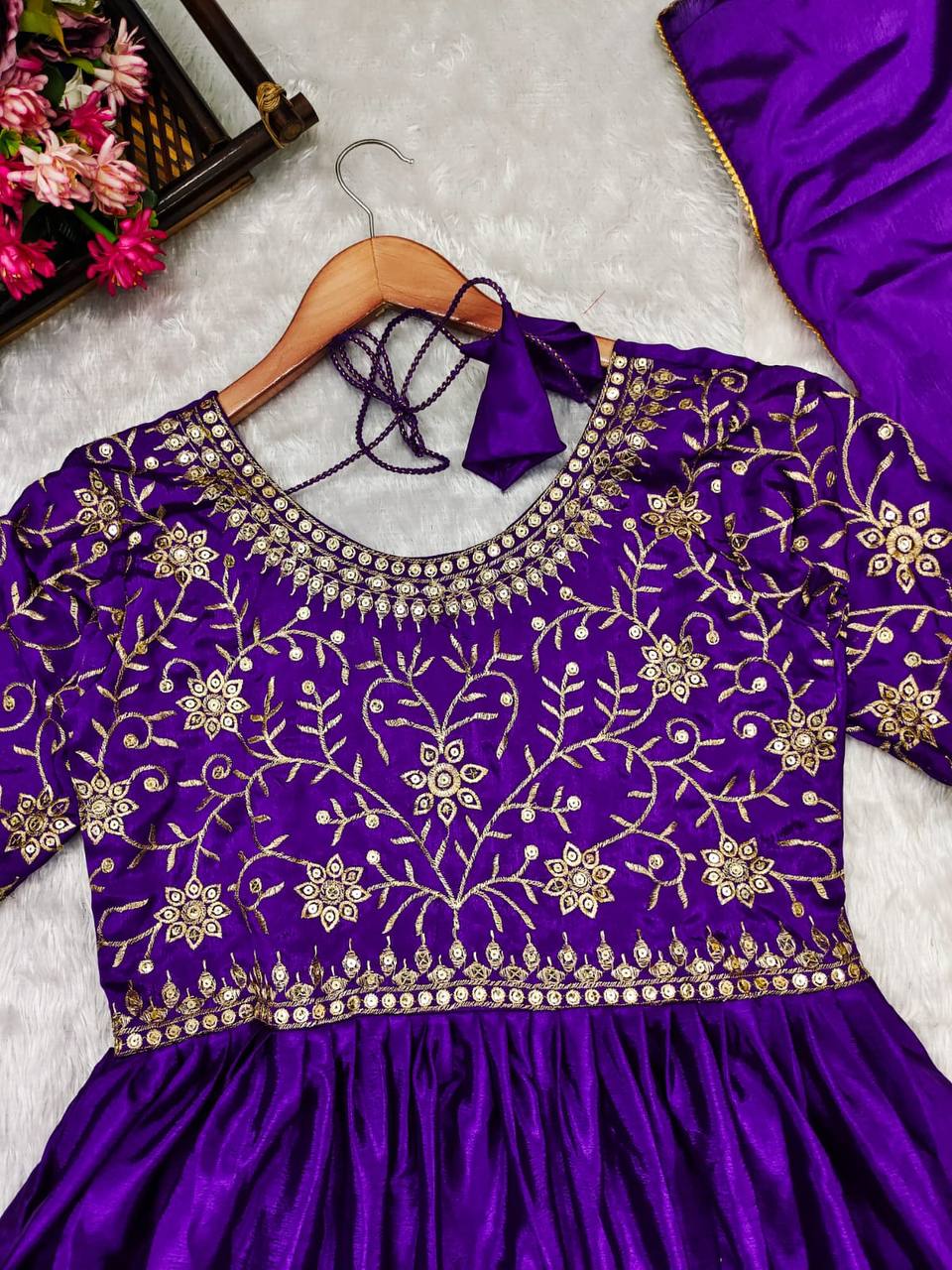 1230-PURPLE ANARKALI