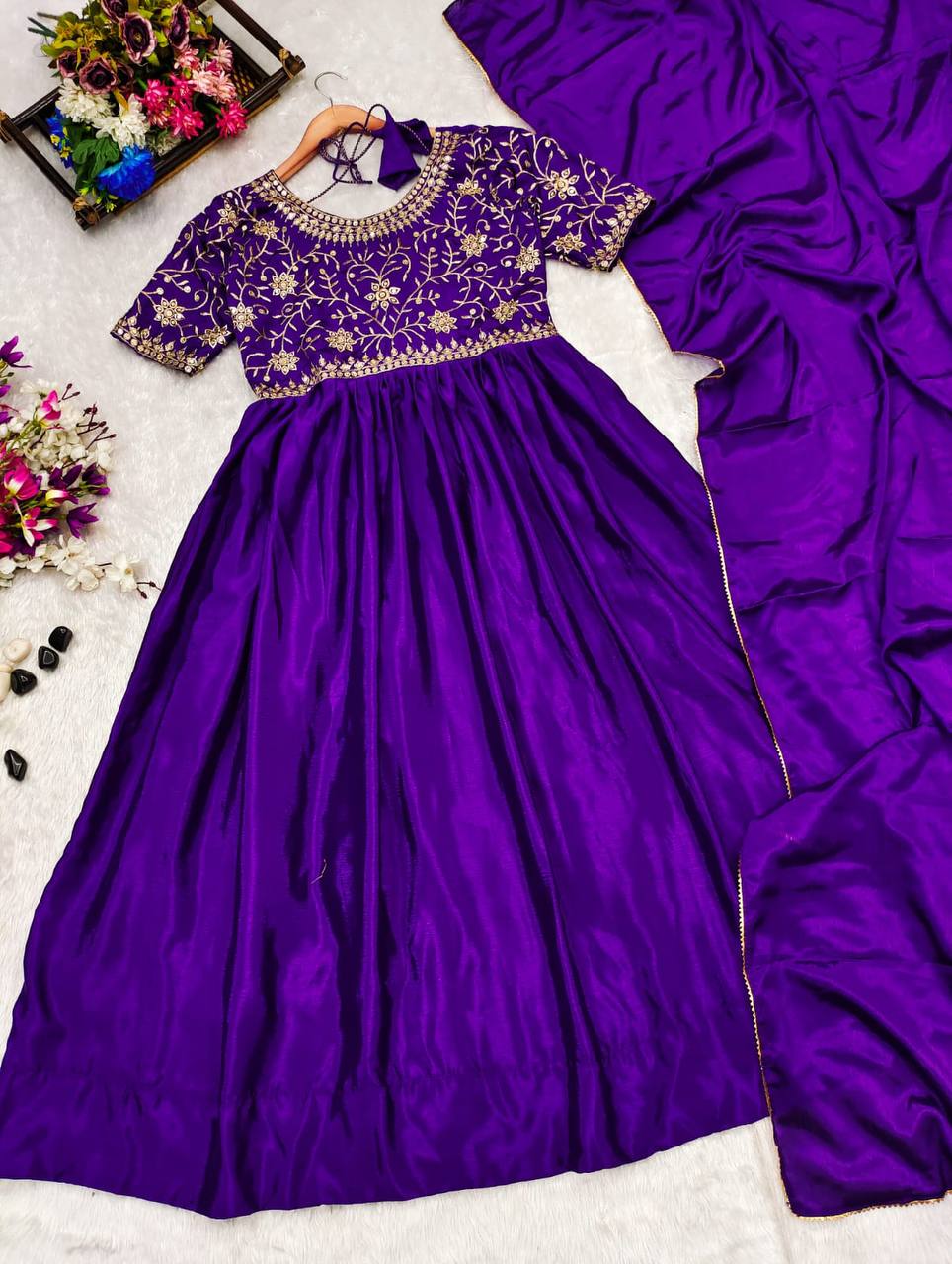 1230-PURPLE ANARKALI