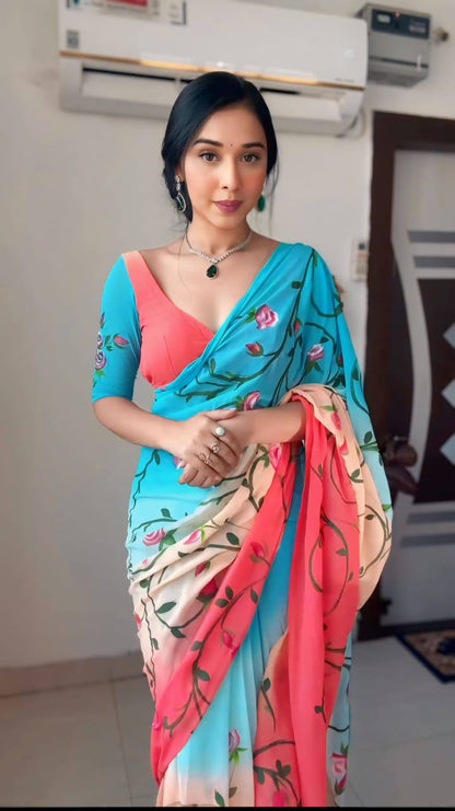 706-SOFT GEOGETTE SAREE