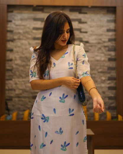 KOTA DORIYA PRINT KURTI