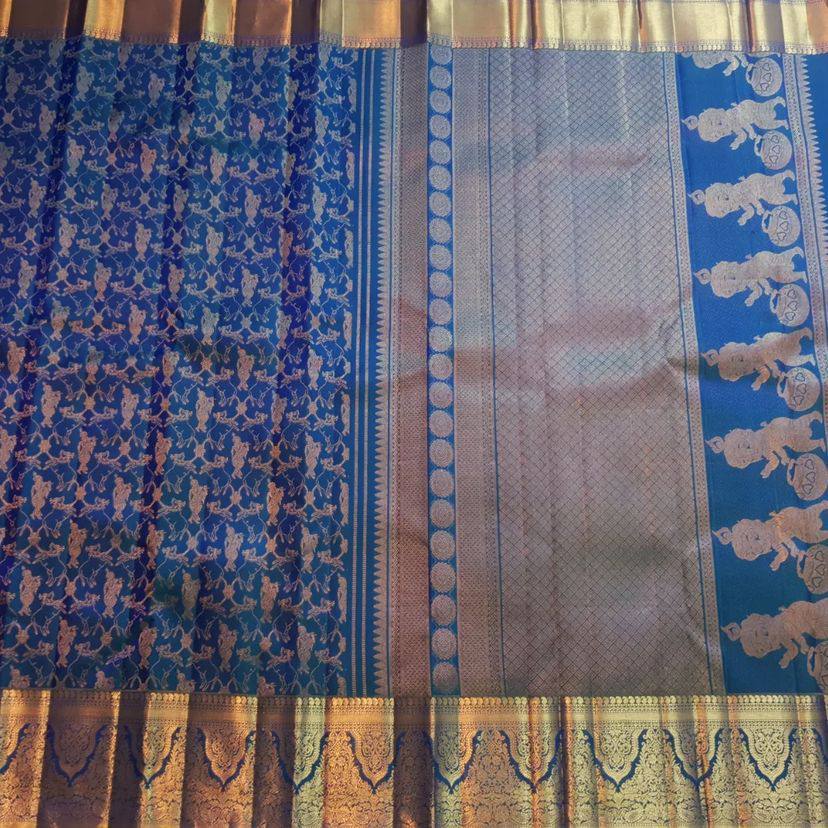 Graceful Organic Banarasi Lichi Silk Wedding Saree